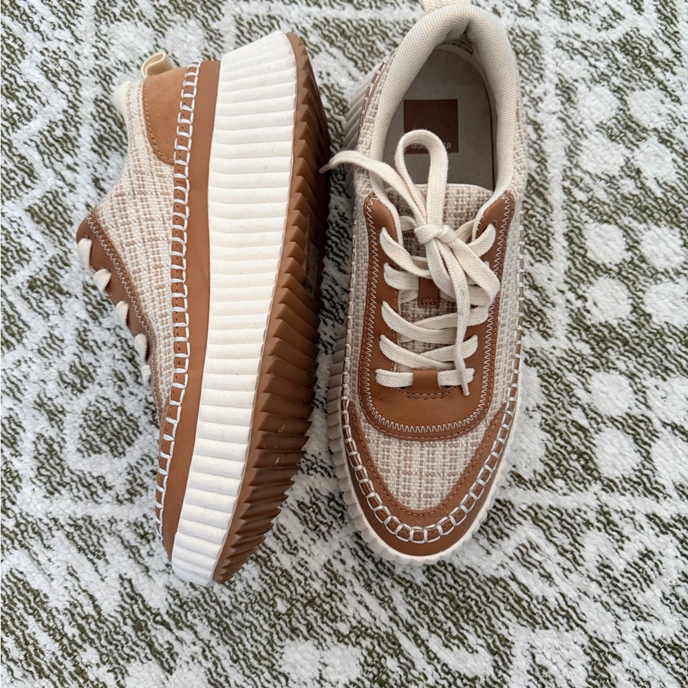 DV by Dolce Vita Cream and Brown Athletic Shoes - Picture 2 of 3